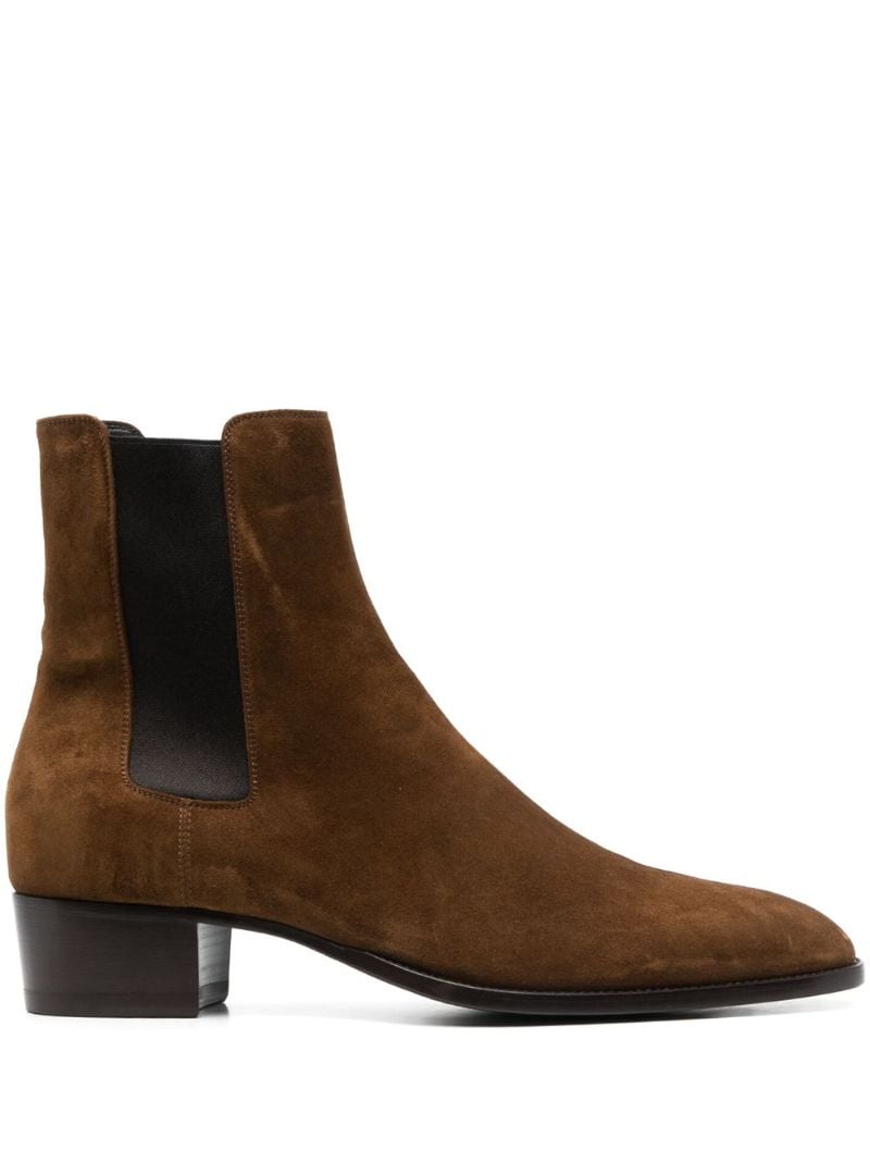 Brown Wyatt 40 Suede Chelsea Boots