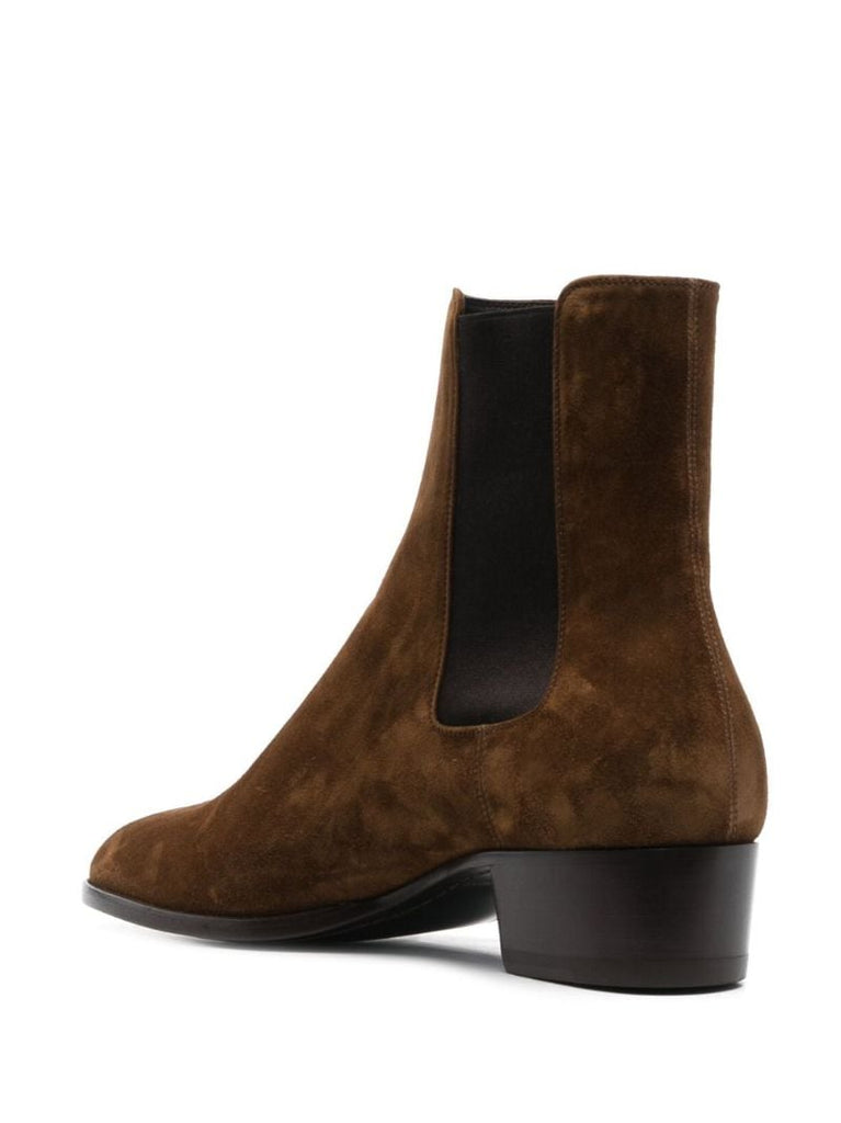 Brown Wyatt 40 Suede Chelsea Boots