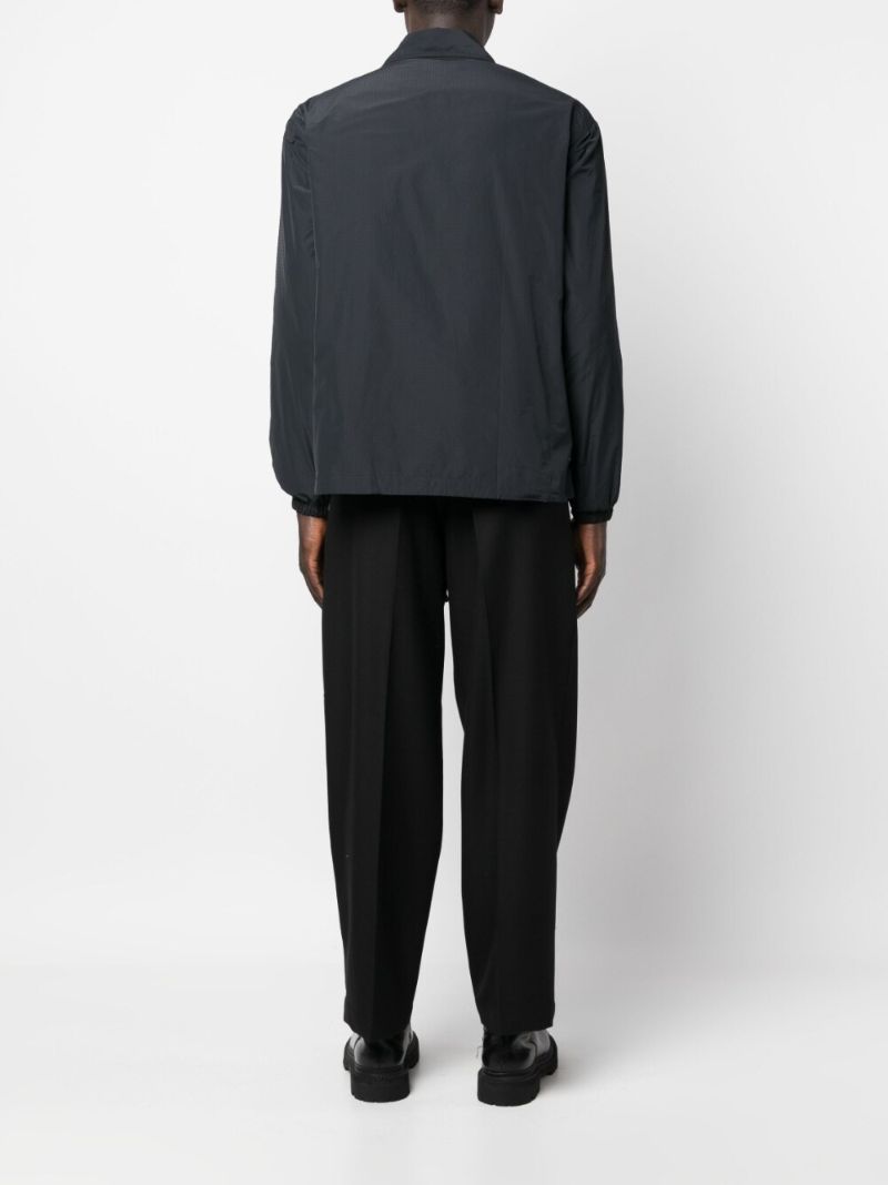 Black Drawstring Shirt Jacket