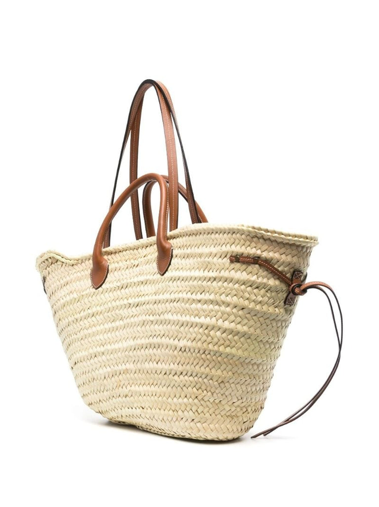 Neutral Cadix Raffia Beach Bag