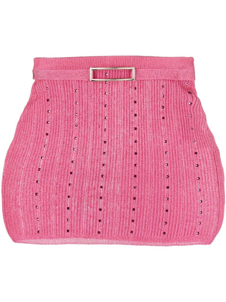Pink Crystal Embellished Knit Top