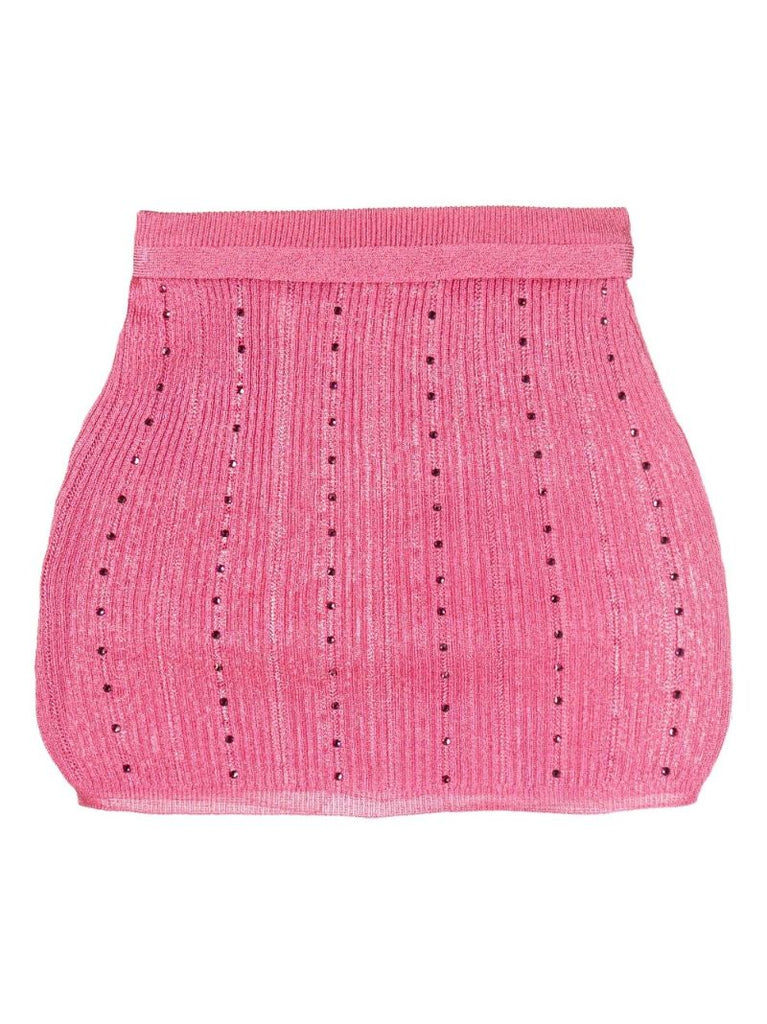 Pink Crystal Embellished Knit Top