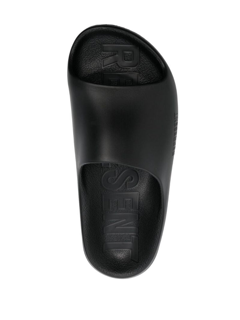 Black Logo Embossed Slides