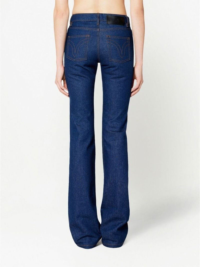 Blue Mid-rise Bootcut Jeans