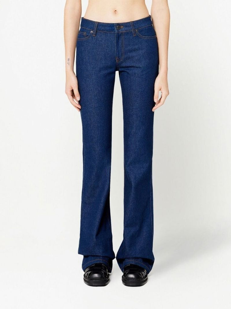 Blue Mid-rise Bootcut Jeans