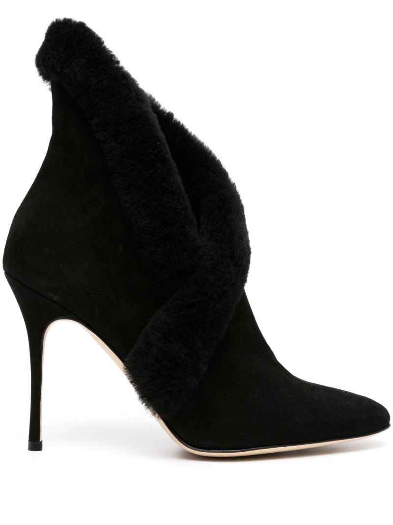 Black Nestanu 105 Suede Ankle Boots