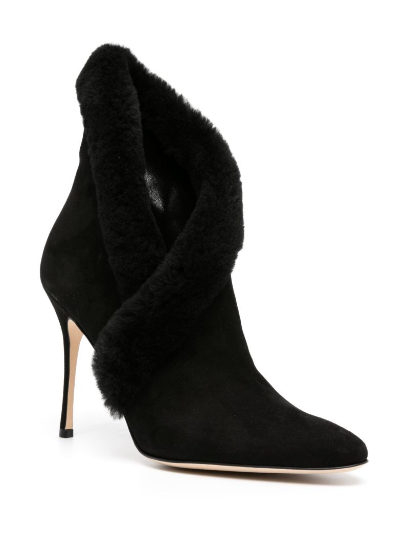 Black Nestanu 105 Suede Ankle Boots
