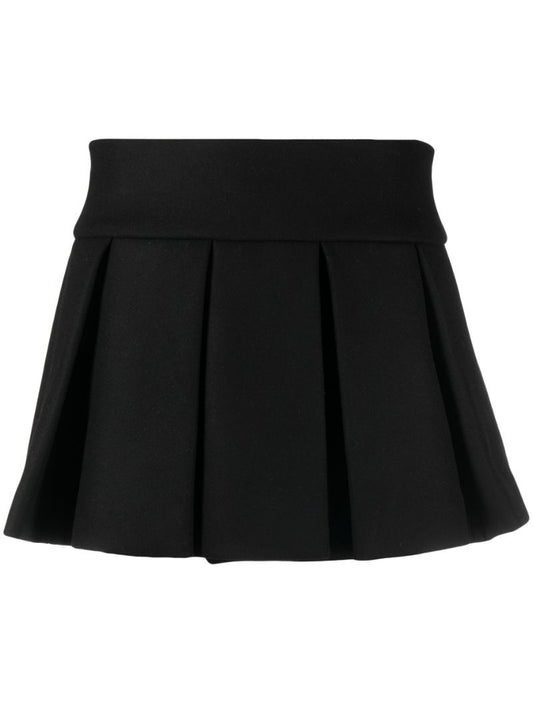 Black Pleated Mini Skirt