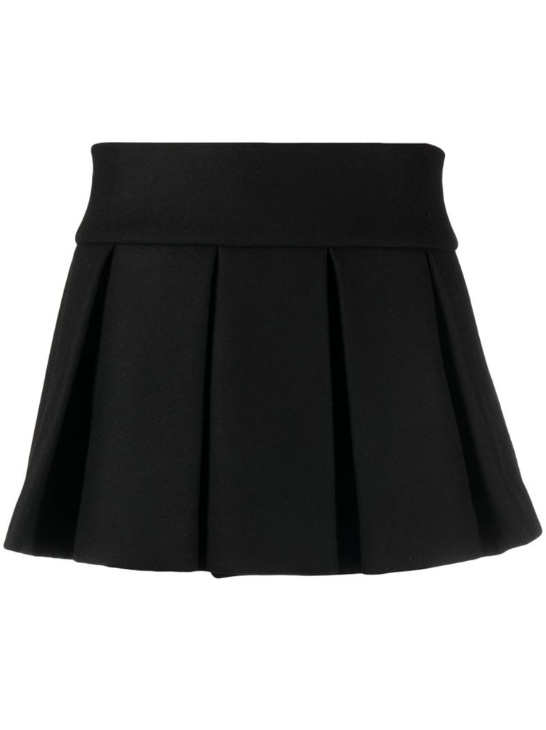Black Pleated Mini Skirt