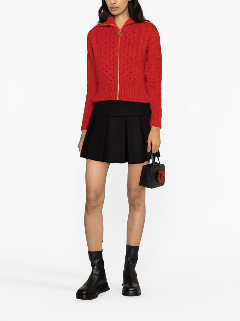 Black Pleated Mini Skirt