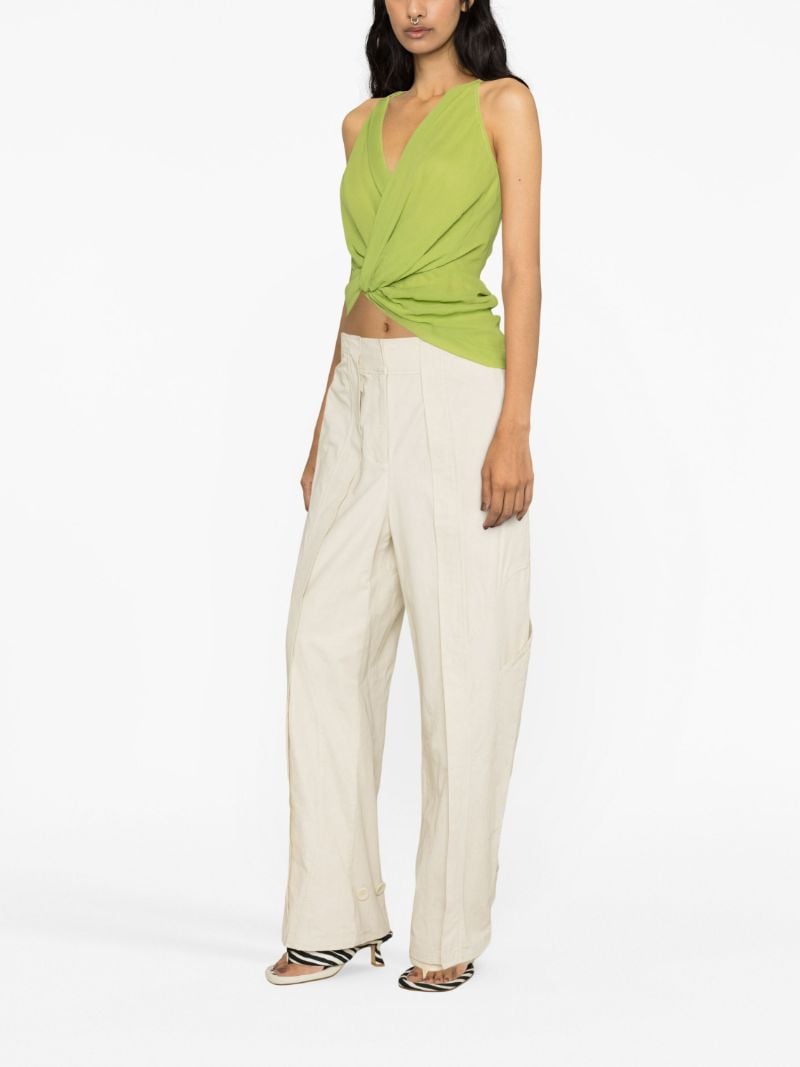 Green Springs Gathered Silk Top