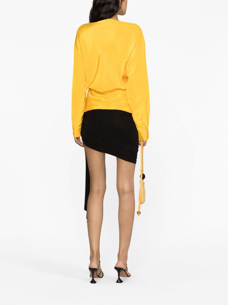 Yellow Long Sleeve Blouse