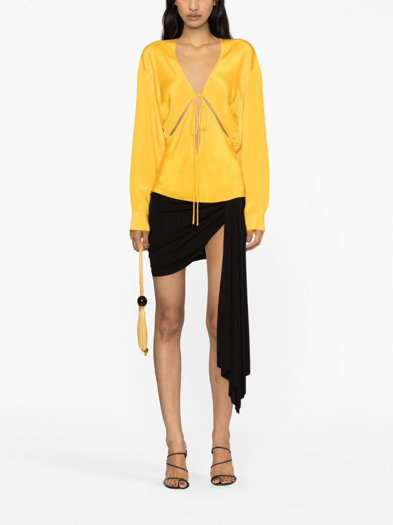 Yellow Long Sleeve Blouse