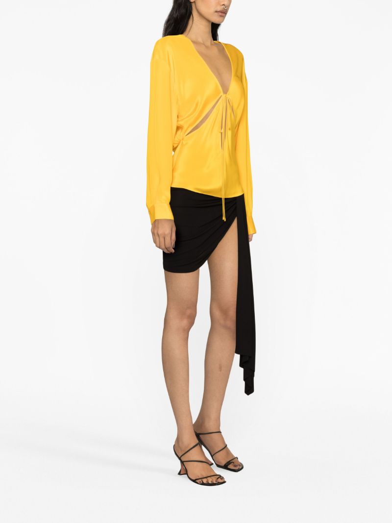 Yellow Long Sleeve Blouse