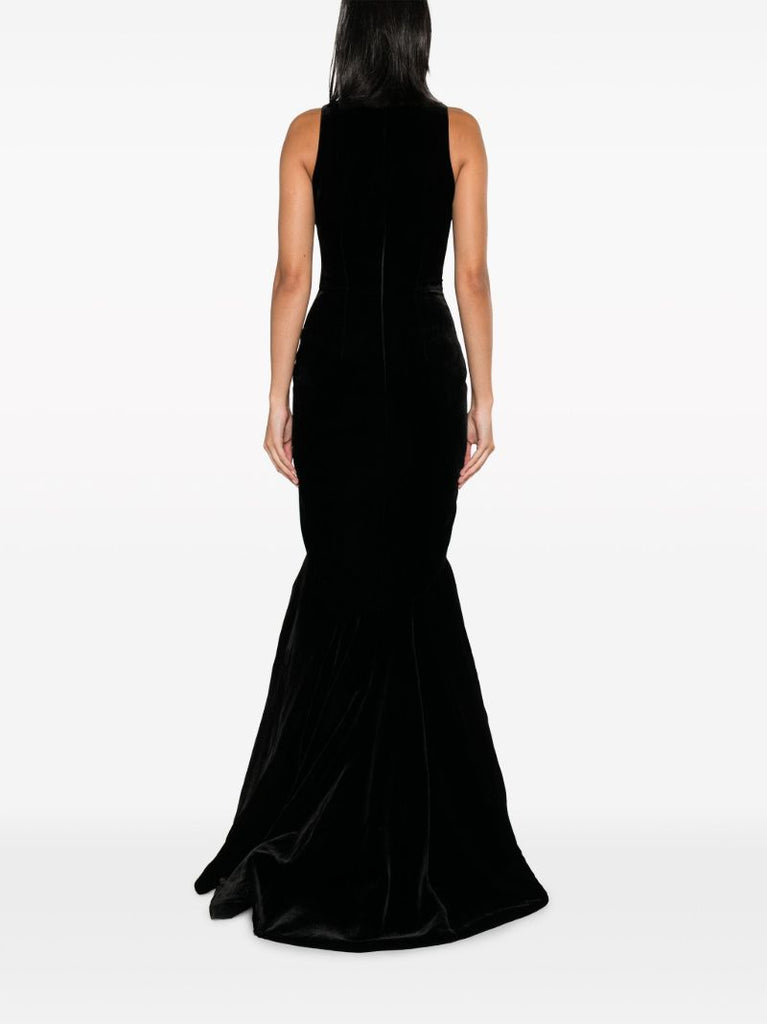 Black Velvet Mermaid Gown