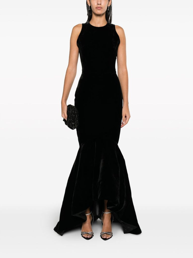 Black Velvet Mermaid Gown