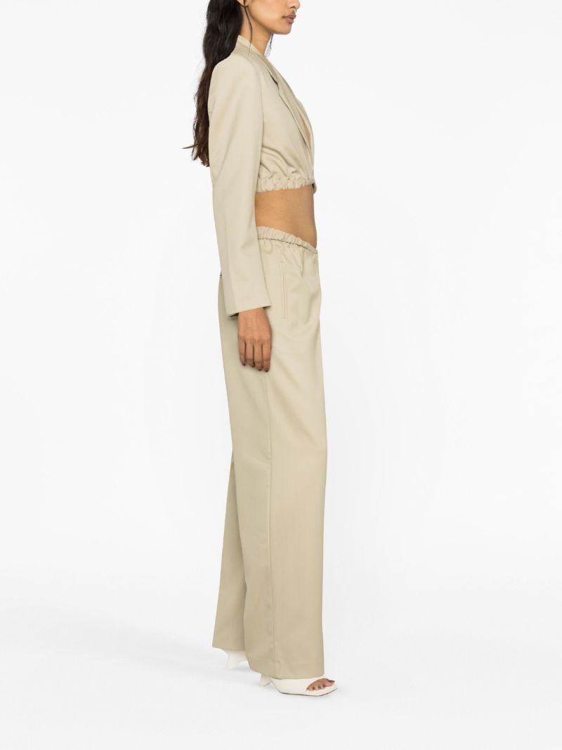 Neutral Contorta Cropped Blazer