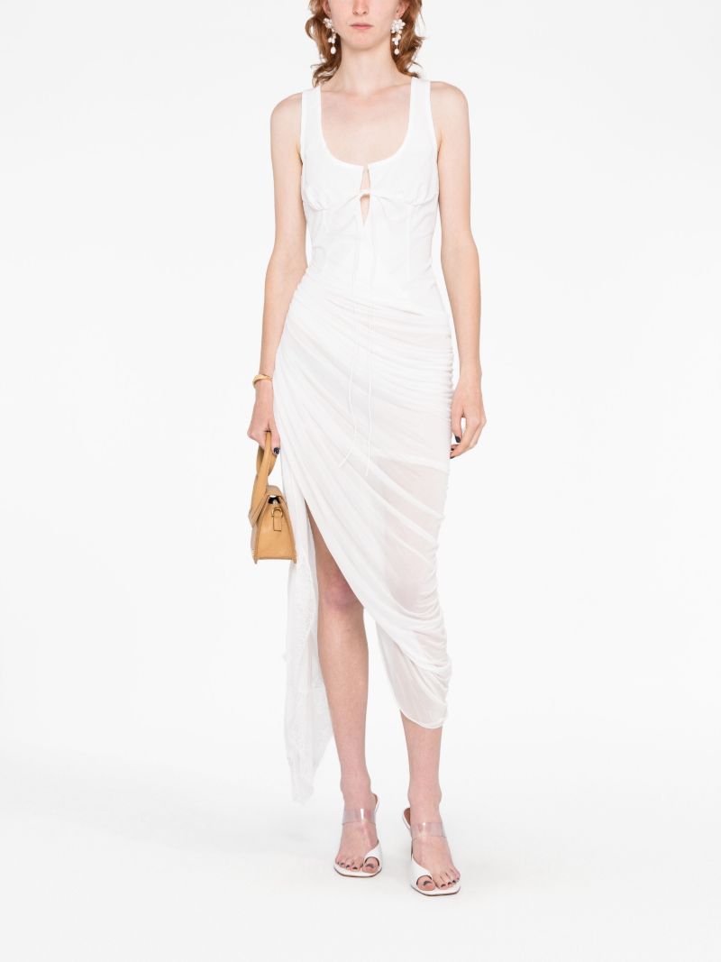 White Comosum Clash Underwire Midi Dress