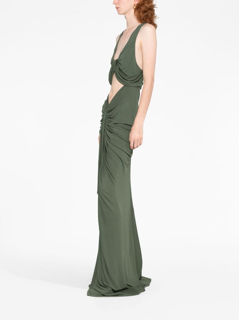 Green Vivenda Draped Maxi Dress