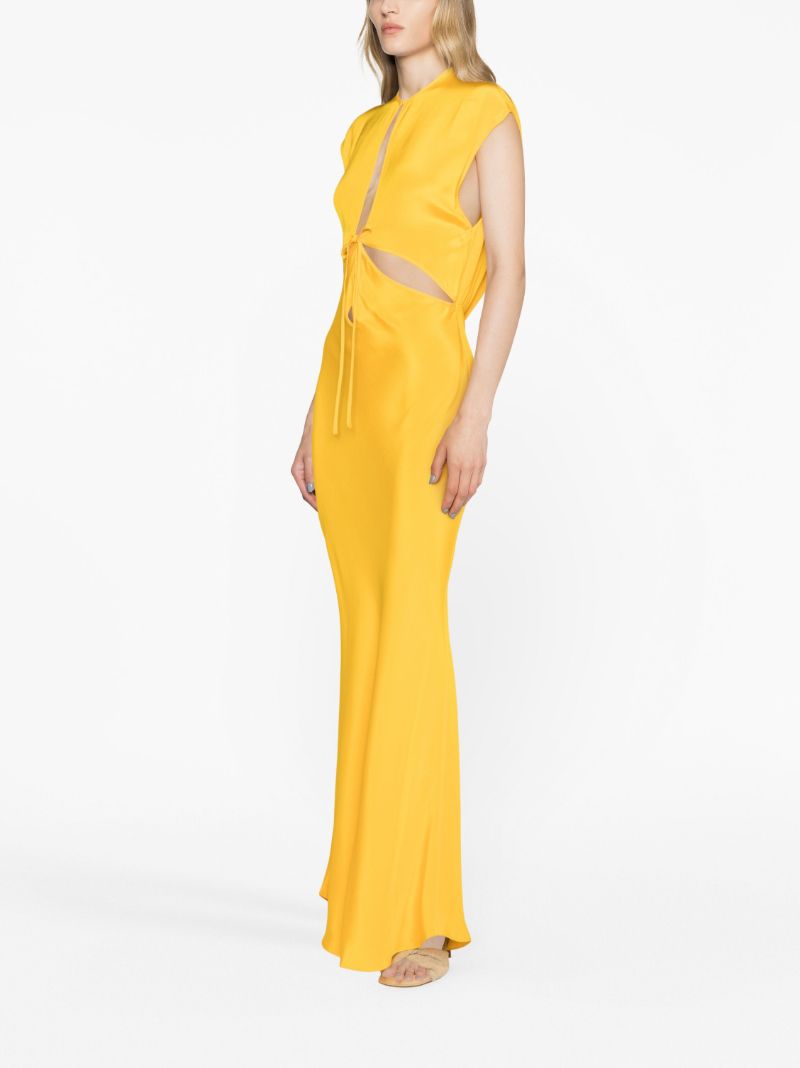 Orange Triquetra Cut-out Maxi Dress