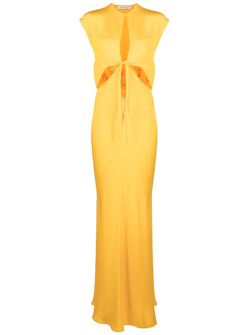 Orange Triquetra Cut-out Maxi Dress