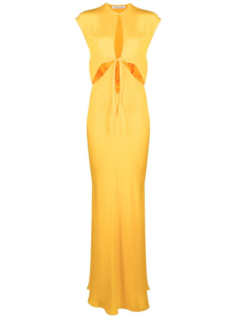 Orange Triquetra Cut-out Maxi Dress