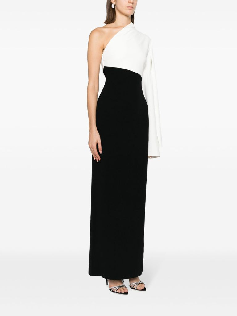 Black Elisa One-shoulder Dress