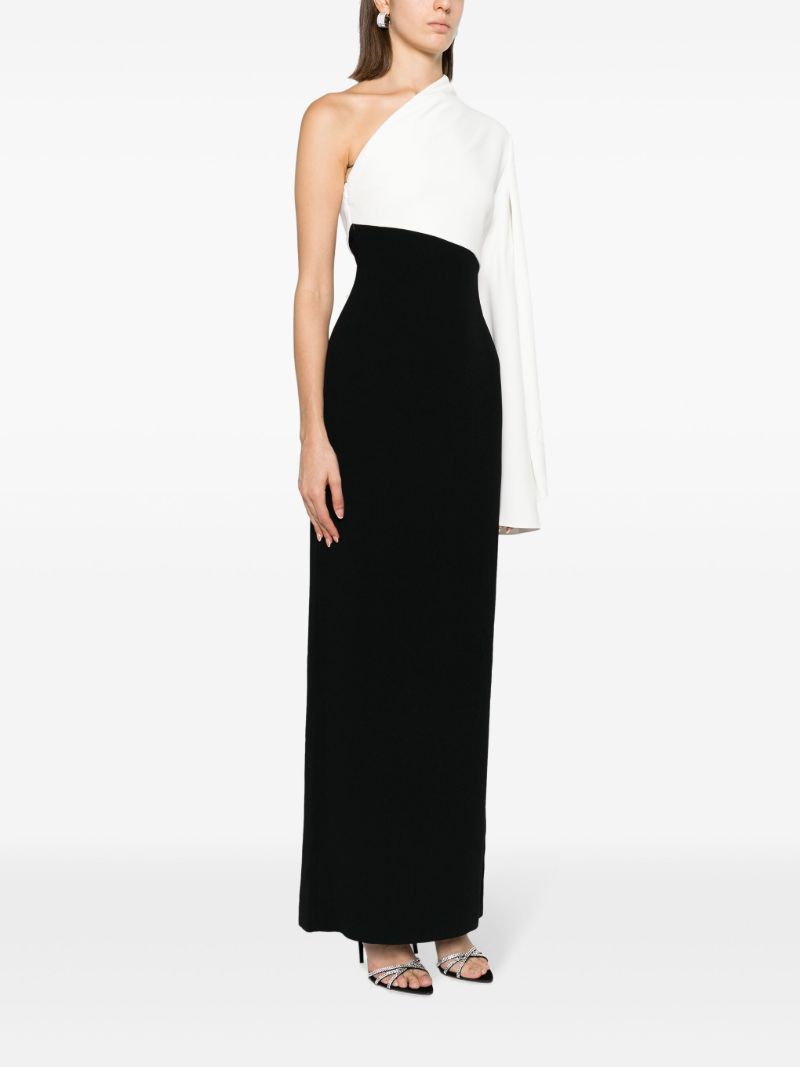 Black Elisa One-shoulder Dress