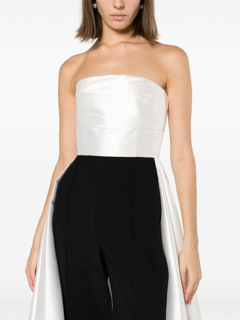 Black Astra Draped Jumpsuit