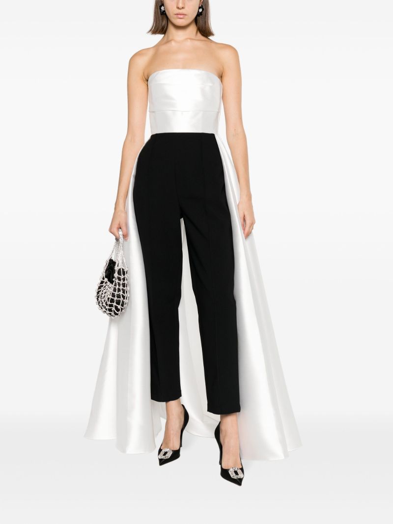 Black Astra Draped Jumpsuit