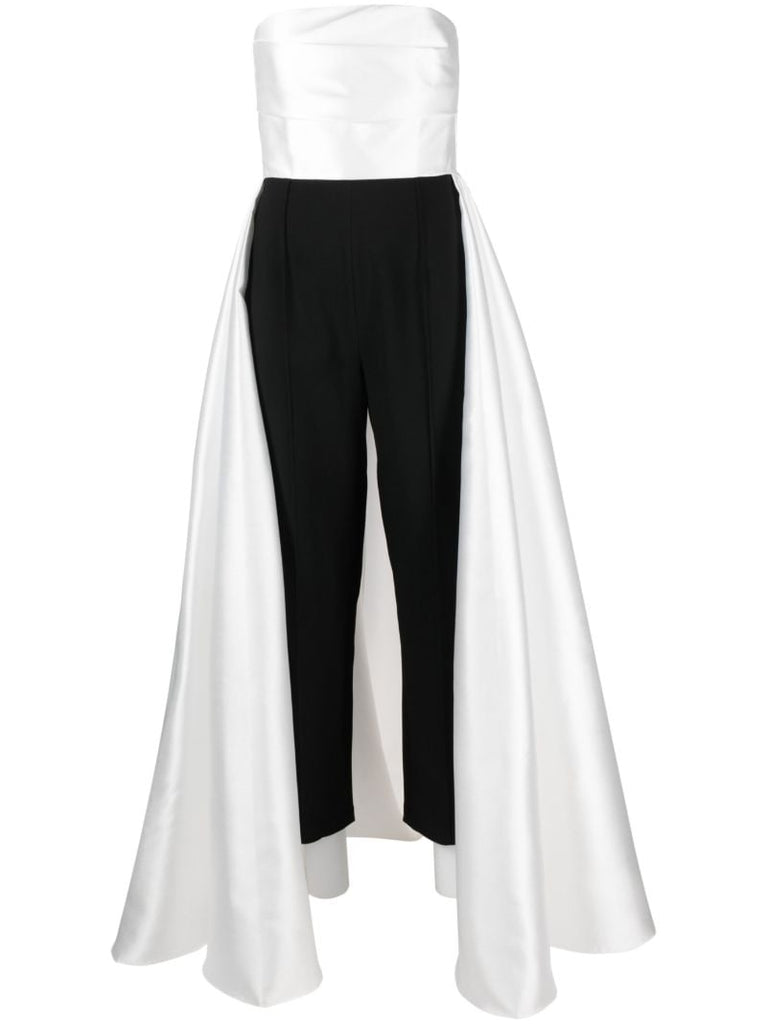 Black Astra Draped Jumpsuit