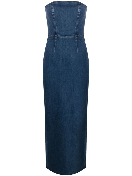 Blue Eugenia Denim Midi Dress