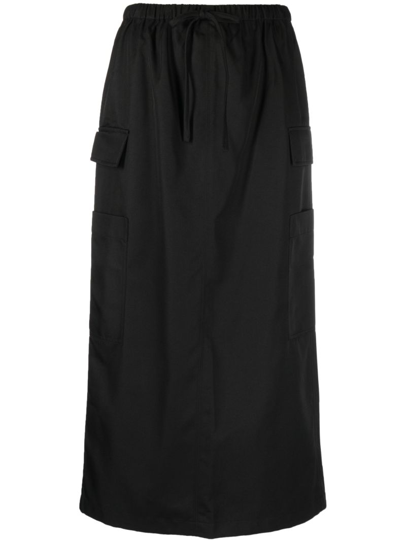 Black Ethan Midi Skirt