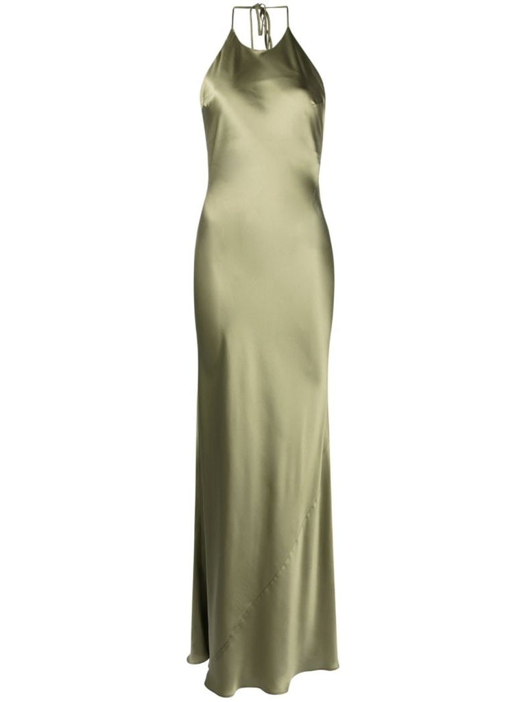 Green Jeany Silk Dress