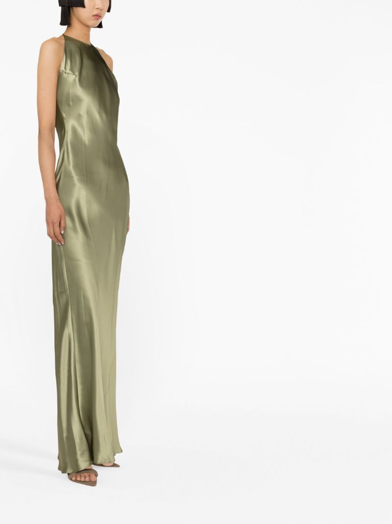 Green Jeany Silk Dress