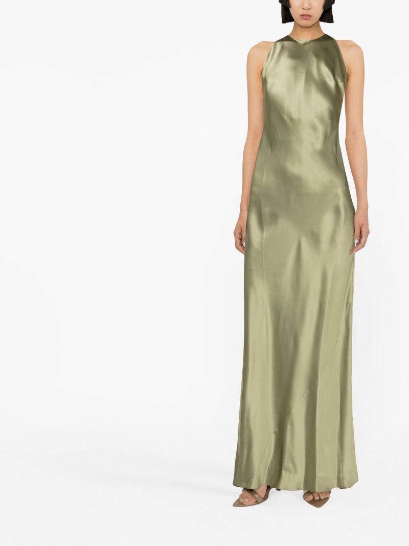Green Jeany Silk Dress