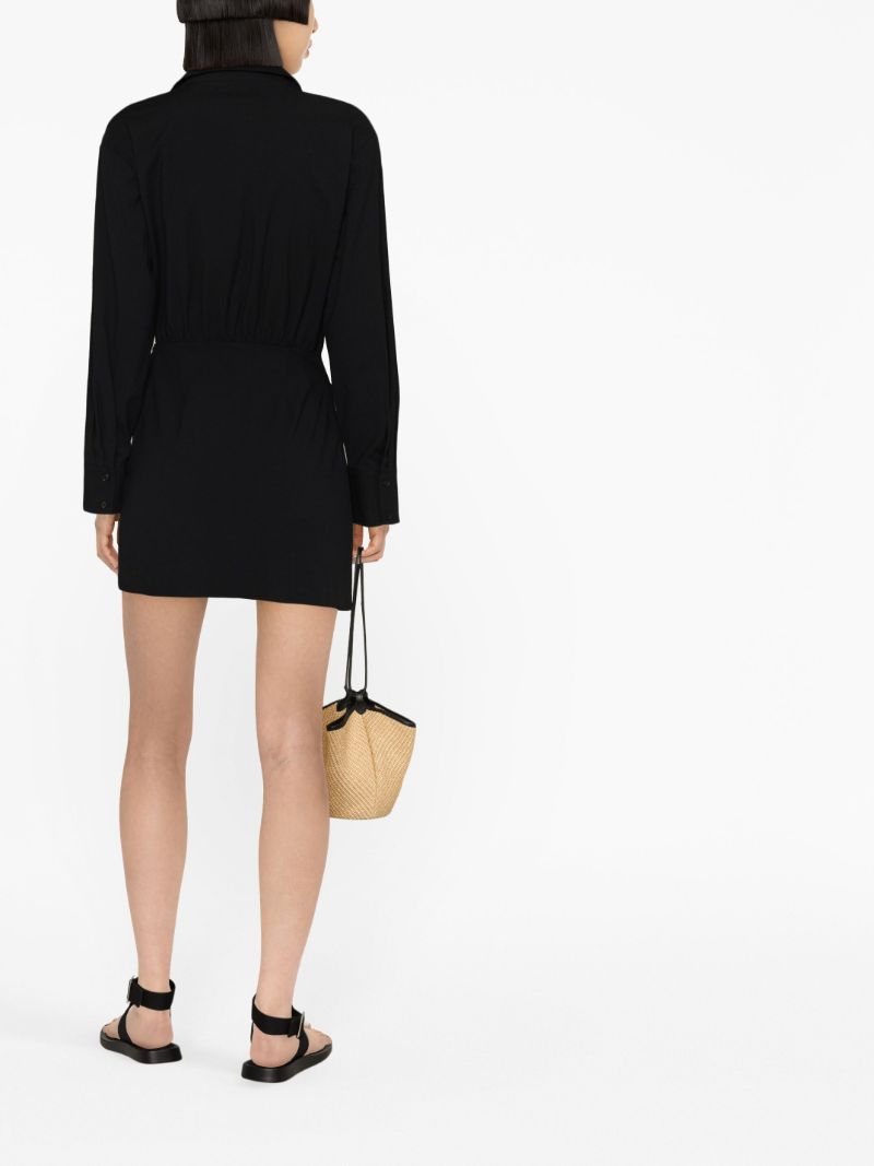 Black Weston Wrap Shirt Dress