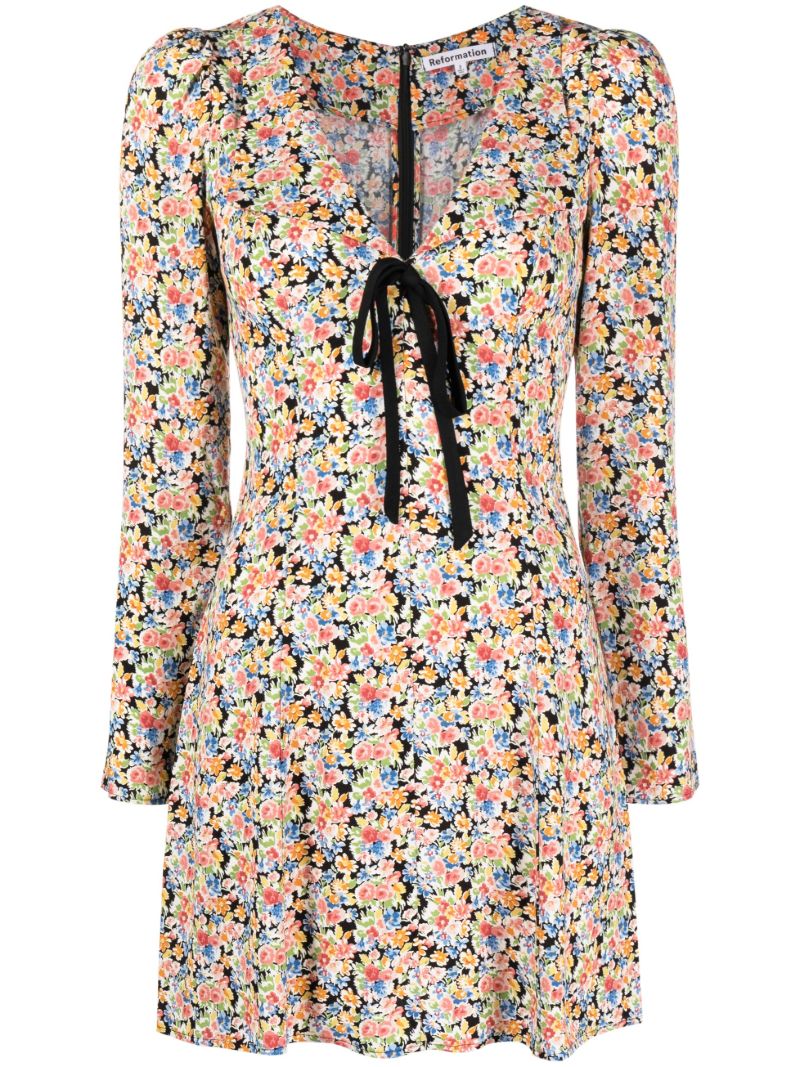 Multicolour Mavis Floral Print Mini Dress