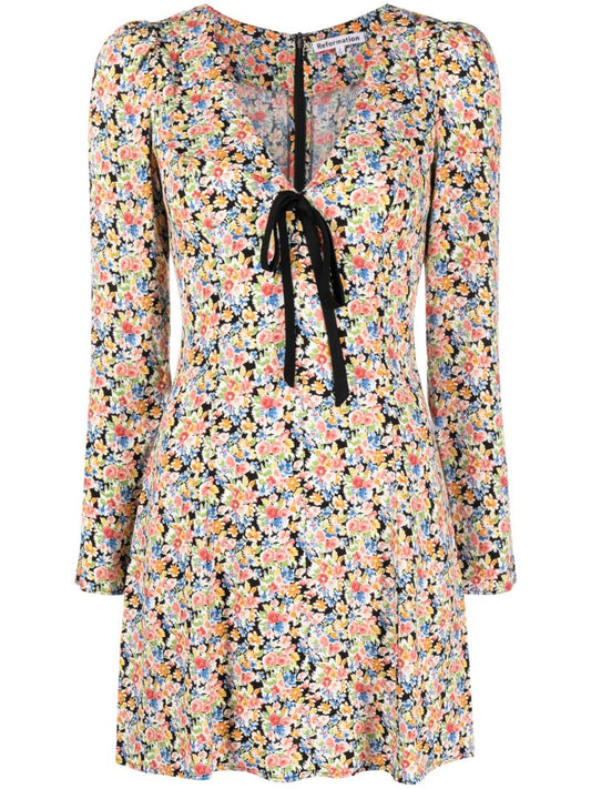 Multicolour Mavis Floral Print Mini Dress
