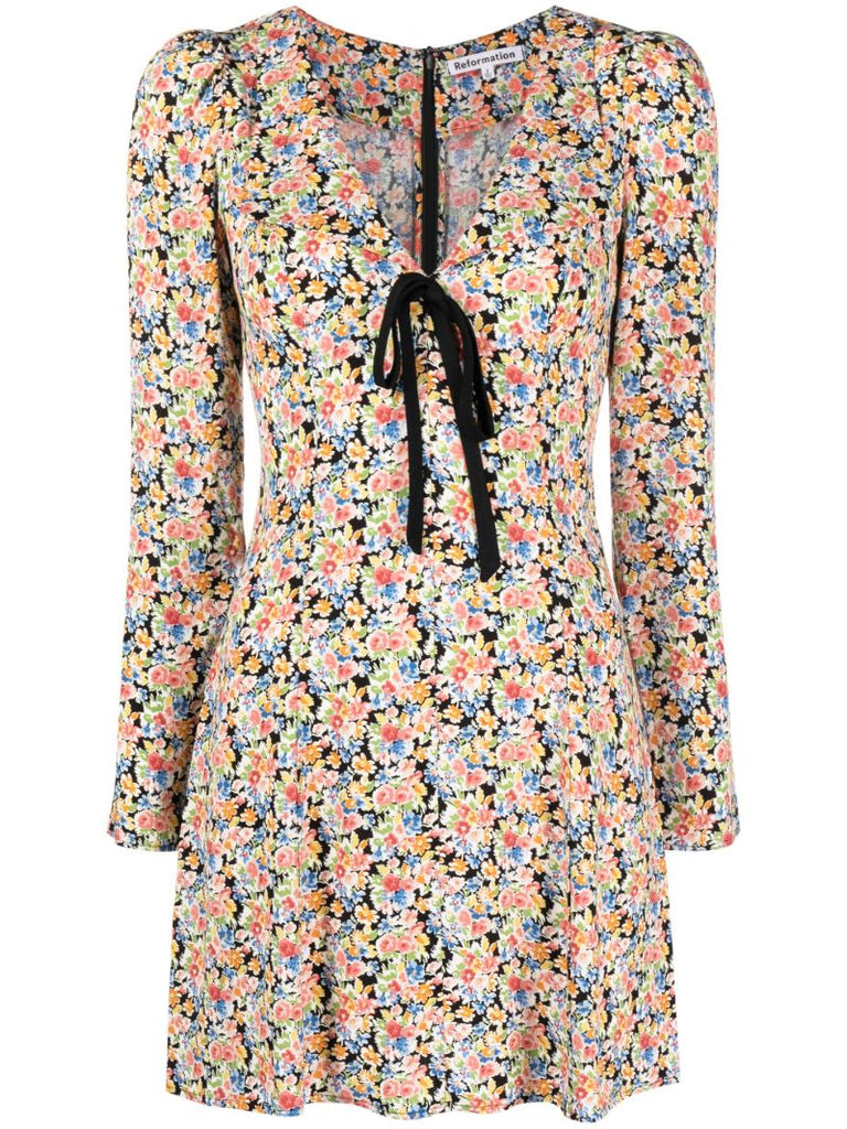 Multicolour Mavis Floral Print Mini Dress