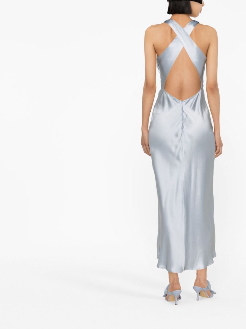 Blue Casette Silk Dress