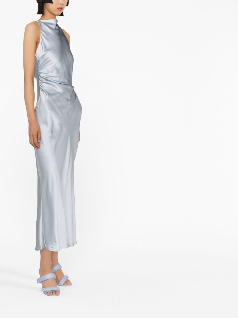 Blue Casette Silk Dress