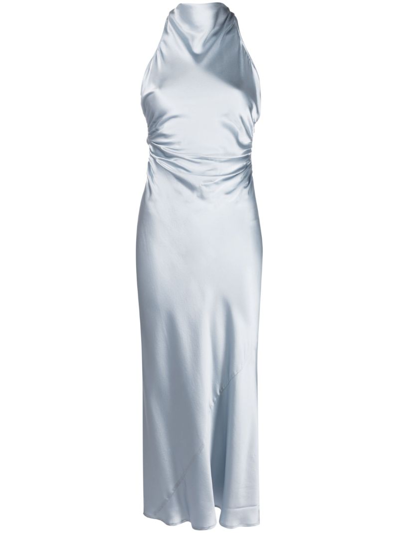 Blue Casette Silk Dress