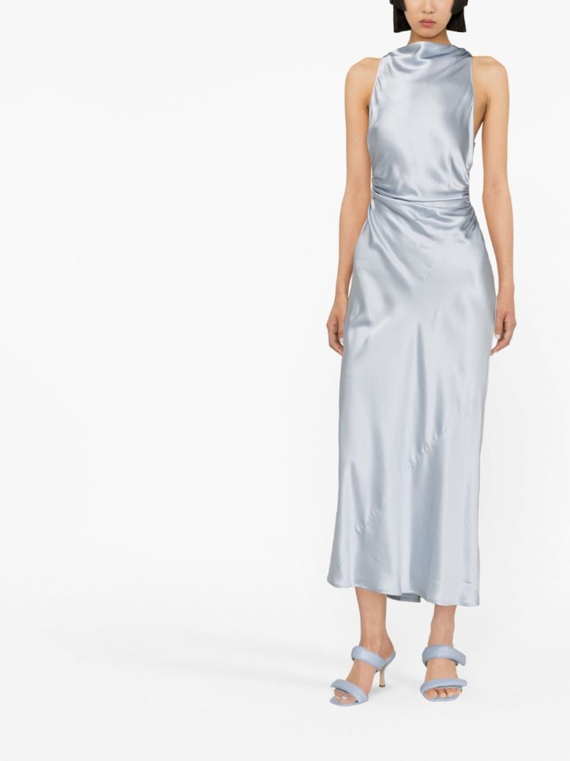 Blue Casette Silk Dress