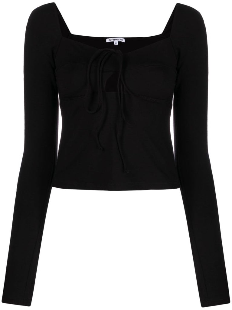 Black Viviana Knitted Top