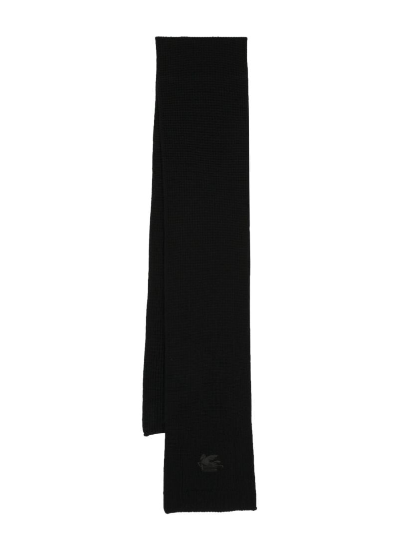 Black Pegaso Wool Scarf