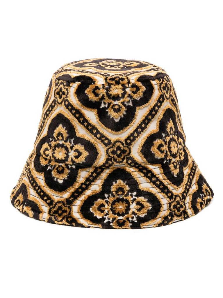 Black Tapestry Bucket Hat