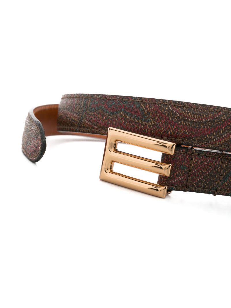 Brown Paisley Buckle Belt