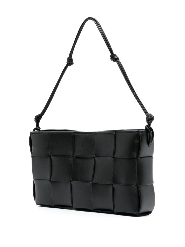 Black Cassette Leather Shoulder Bag