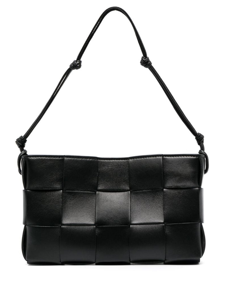 Black Cassette Leather Shoulder Bag
